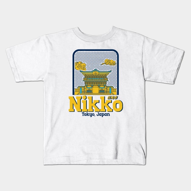 Nikko Tokyo, Japan Vintage Kids T-Shirt by Issho Ni